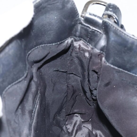 GUCCI GG Canvas Bamboo Shoulder Bag 2way Black Silver 001 4095 Auth ep11959 - Picture 14 of 16